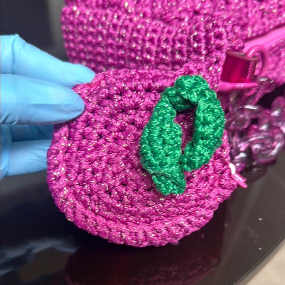 Kurt Geiger Pink Crossbody Bag with Artisanal Texture - Picture 17 of 17